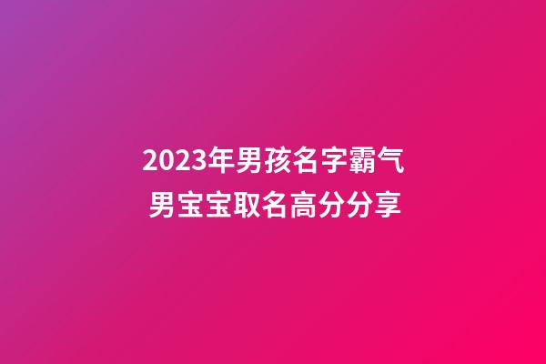 2023年男孩名字霸气 男宝宝取名高分分享
